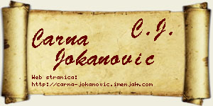 Čarna Jokanović vizit kartica